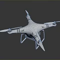 White Quadcopter Drone With Four Propellers Landing Gear And Sleek Design