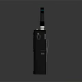 Black Handheld Digital Radio Device With Antenna And Keypad Design For Communication 3d model