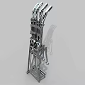 Industrial Metal Mechanical Device Featuring Silver Frame And Multiple Components