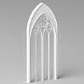 Classic European Architecture Gothic Arched Windows With Intricate Decorative Patterns