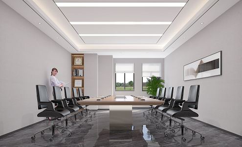 Modern Meeting Room Meeting Table and Chair 3d model