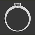 Elegant Silver Jewelry Ring With Diamond Center Stone And Side Diamonds