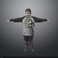 Child Standing With Arms Outstretched In Grey Black LYNX Number 2 Sweatshirt
