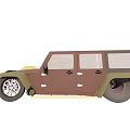 Classic Brown And Gray Jeep With Gray Roof And Alloy Wheels
