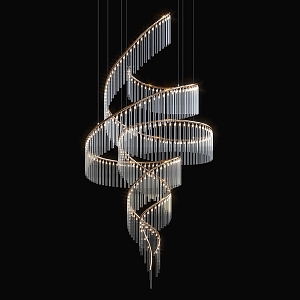 Modern crystal chandelier 3d model