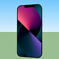 Apple iPhone Smartphone with Triple Camera Sleek Black Design and Colorful Gradient