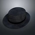 Classic Black Bowler Hat With Black Band Stylish Accessory For Daily Wear