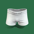 Classic Calvin Klein Men's White Boxer Briefs Elastic Waistband Logo