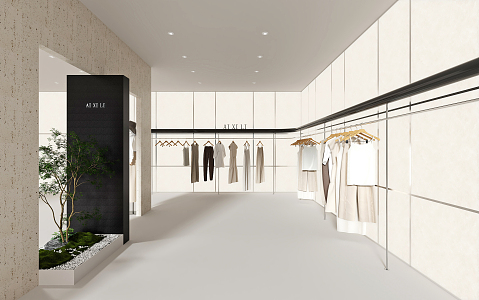 Modern Clothing Store 3d model