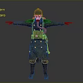 3D Military Soldier Character With Helmet Goggles Green Coat And Brown Boots