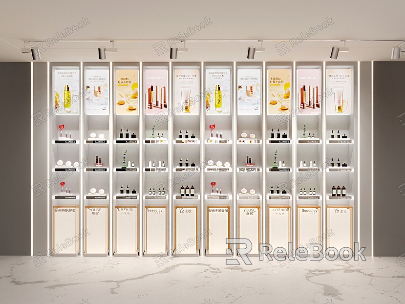 Cosmetic Store Window Shelf Perfume Display Rack Cosmetic Store Skin Care Store model