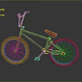 Sturdy BMX Bicycle With Red Seat Orange Tires And Metallic Frame
