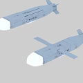 Military Gray Weapon With White Front Section Markings Tail Fins And Wings