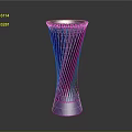 Modern Purple Striped Decorative Vase For Home Furniture Decoration