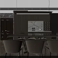 Modern Living Dining Room Interior With Gray Sofa Coffee Table Dining Set And Storage Cabinets