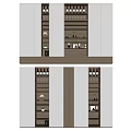 Modern Wooden Shelving Unit with Multiple Layers for Displaying Vases Glasses and Ornaments
