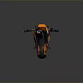 Orange Racing Motorcycle With Number 3 Sporty Design And Black Accent Details