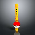 Poké Ball Shaped Yellow Daily Life Product With Black Dots And Decorative Design