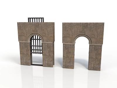 Medieval Stone Arch Stone Arch Gate Entrance Ancient Architecture Medieval Architecture 3d model