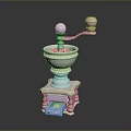 White Vintage Grinder 3D Model Created With Computer Design And Rendering Tools