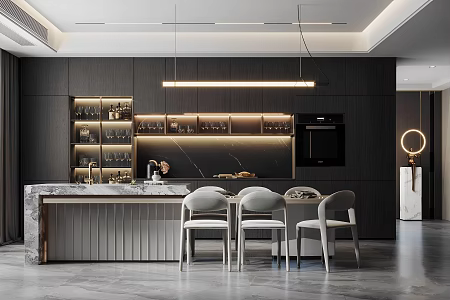 Simple Restaurant Modern Restaurant 3d model