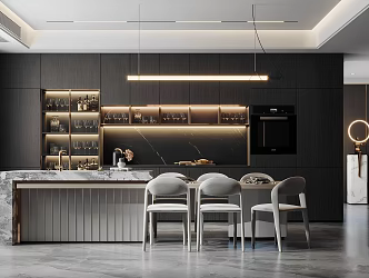 Simple Restaurant Modern Restaurant 3d model