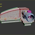 White Industrial Plastic Component With Circular Port And Structural Protrusions For Mechanical Equipment