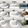 Modern Above Counter Washbasins In Round Square Oval Shapes With White Gray Green Colors