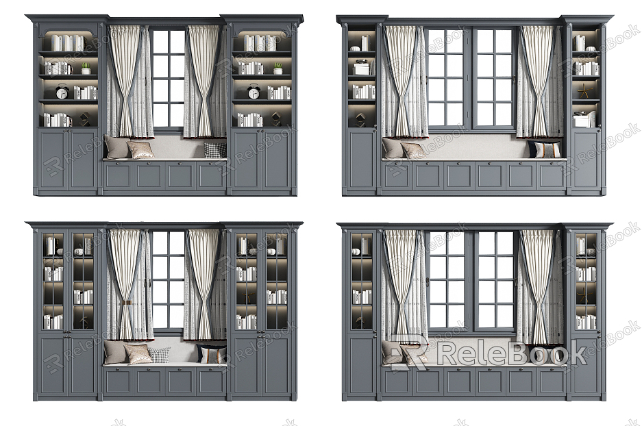 Modern Bay Window Cabinet model