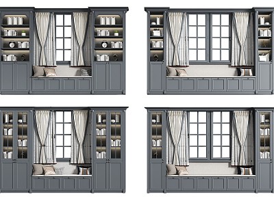 Modern Bay Window Cabinet model