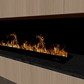 Modern Fireplace Electronic Fireplace Embedded Flame Fireplace Stove Electronic Flame 3d model