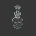 Purple Perfume Bottle With Elegant Floral Patterns And Unique Design For Cosmetics