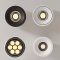 Downlights and Spotlights Modern Black and White Designs with LED Bulbs for Home Lighting