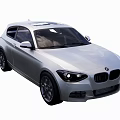 Silver BMW Hatchback With Sunroof Streamlined Design And Black Alloy Wheels