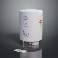 White Storage Water Heater With Modern Design And Instruction Card