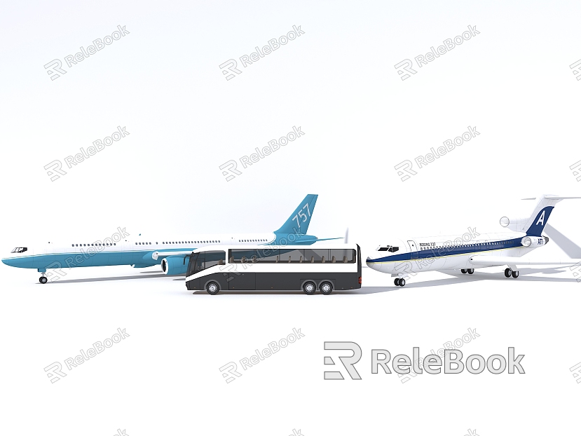 Bicycle Aircraft Engineering Vehicle Transportation Bus model