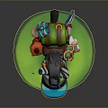 Cartoon Zebra In Blue Cap Red Scarf With Backpack Sunflower Book Letters On Green Grass