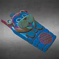 Colorful Blue Bear Shaped Electronic Toy Phone With Buttons And Antenna