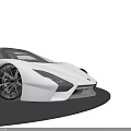 White Sports Car With Sleek Exterior Design Transparent Roof And Red Black Interior Seats