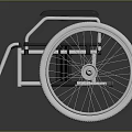 Modern Medical Wheelchair With Metal Frame Large Wheels And Ergonomic Design