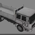 UN Marked Gray Flatbed Truck Featuring Military Style Exterior Design