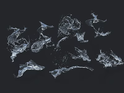 Water splash water flow liquid water surface fluid water droplet fountain orange juice chocolate milk 3d model