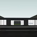 Modern Luxury Entrance Gate Design With White Walls Spacious Layout And Glass Lighting Elements
