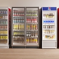 Freezer Refrigerator Beverage Cabinet 3d model