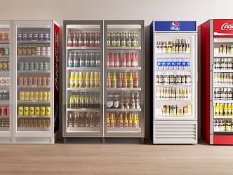 Freezer Refrigerator Beverage Cabinet 3d model