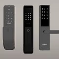 Fingerprint lock password lock anti-theft door lock smart lock electronic lock door handle 3d model