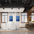 Modern pantry display area 3d model