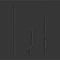 Black Metal Rods With Straight And Curved Shapes And Different Lengths For Equipment Components
