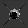 Silver Aerospace Rocket Model With Fins On Black Smooth Surface And Reflection