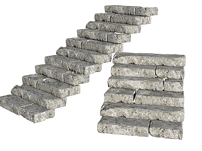 Modern Bluestone Slab Steps Landscape Park Steps Natural Slab Steps Old Slab Steps Stone Steps Rural Stone Steps Old Strip Stone Block Stone Old Slab 3d model